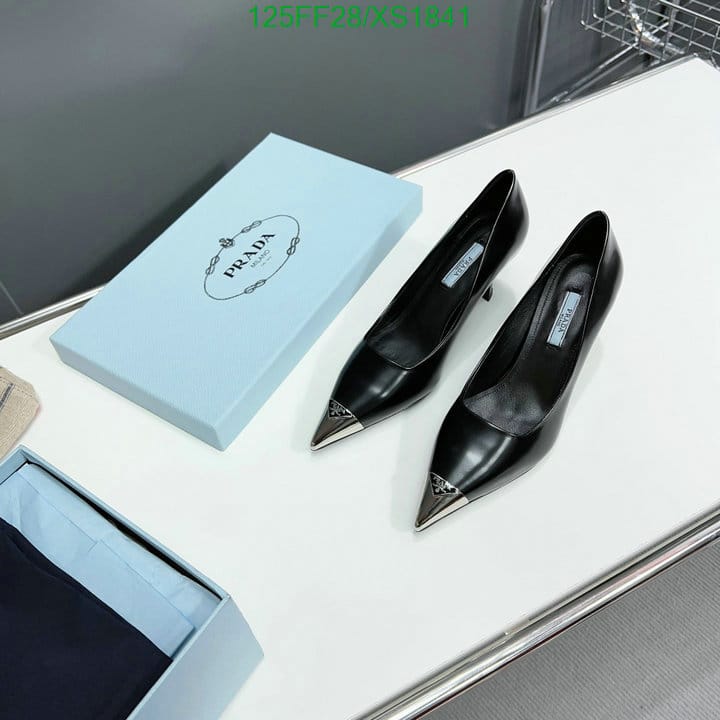 Prada Brushed Leather Pumps Black