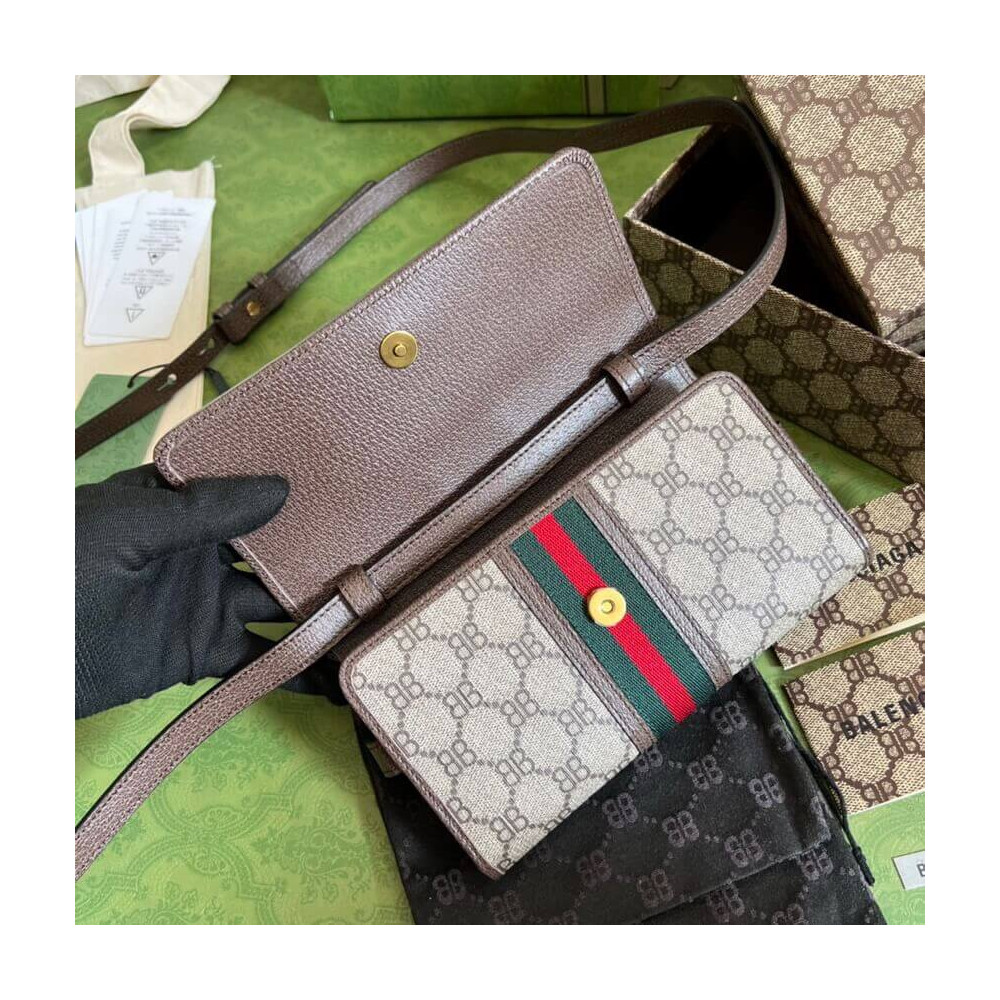 Balenciaga x Gucci Hacker Mini Crossbody Bag Coffee