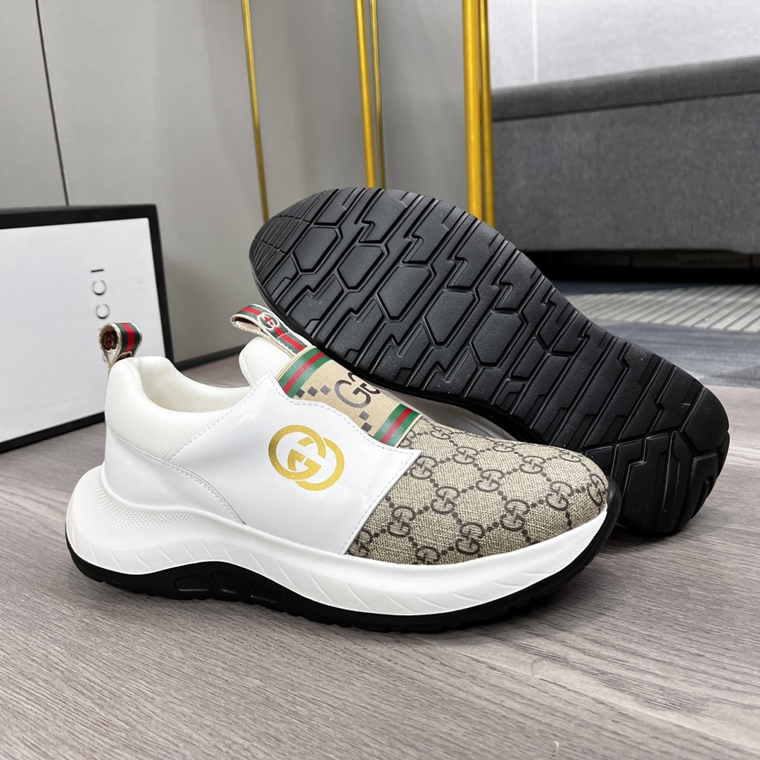 Gucci Sneaker Gg Canvas Beige White
