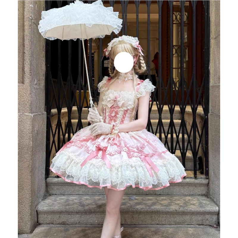 Teens Sleeveless Lolita Dress Japanese Style Sweet Bows