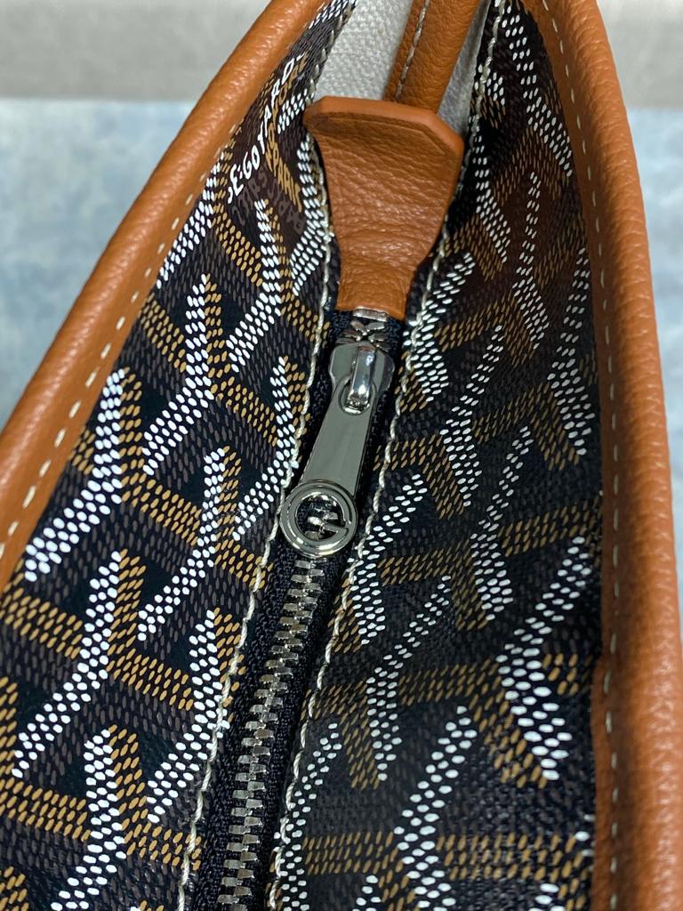 Goyard Artois PM Tote Bag 40Cm Black And Tan Canvas