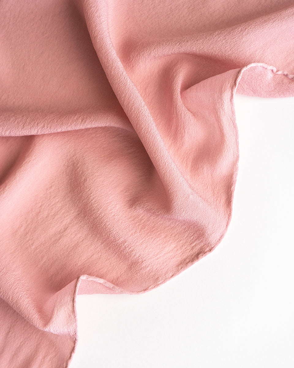‘The Classic’ Washable Silk Scarf in Peony