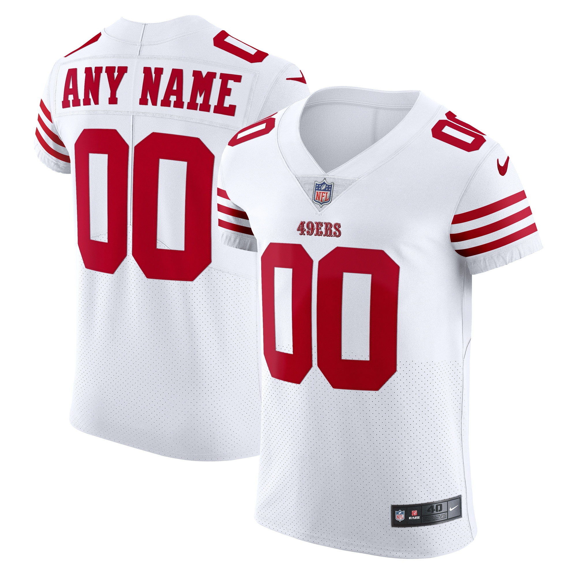 San Francisco 49ers Nike Vapor Elite Custom Jersey - White