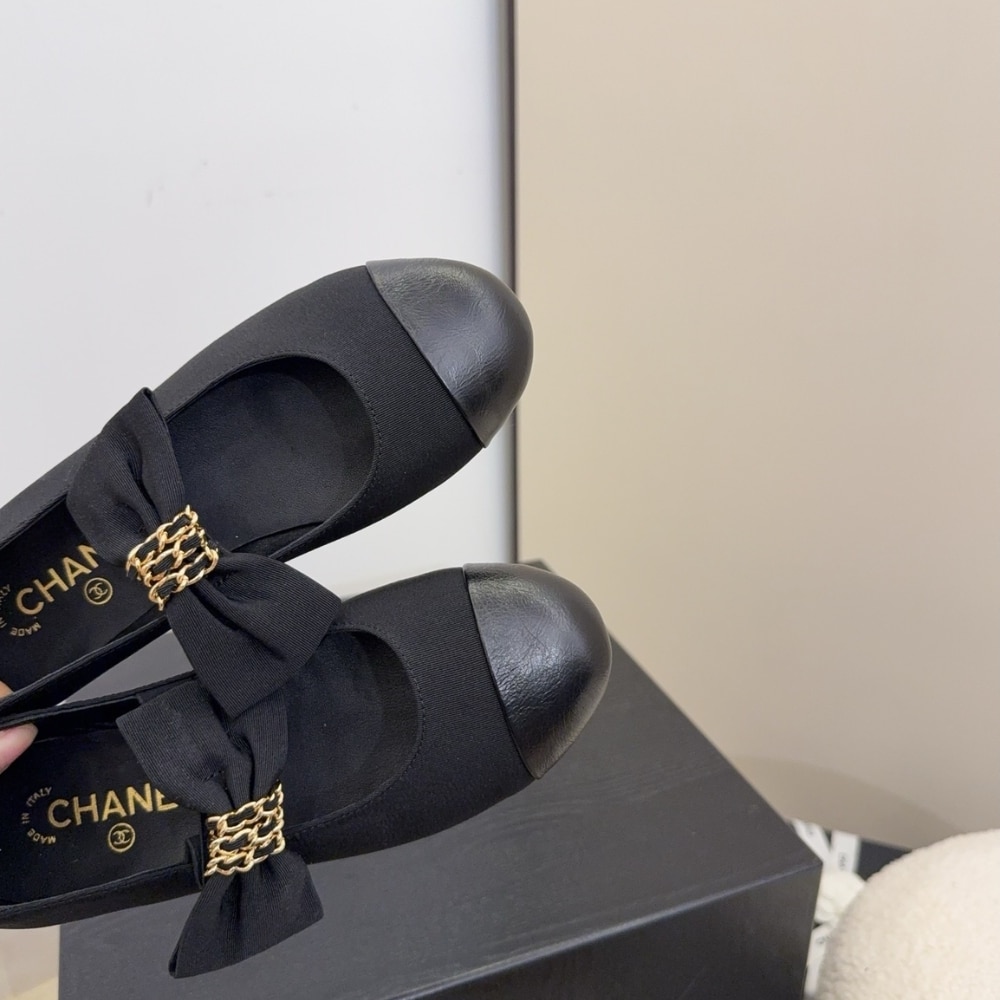 Chanel Mary Janes Grosgrain Black G46811 B22270 94305