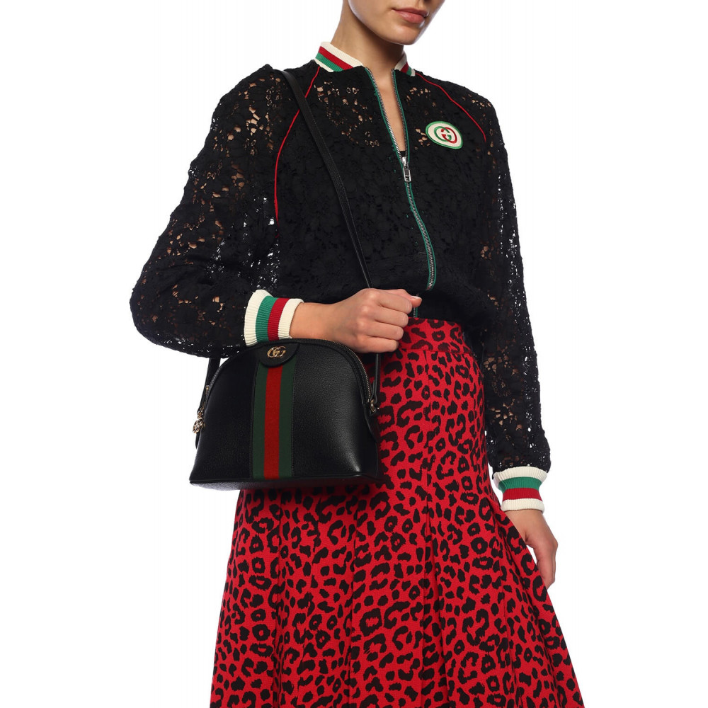 Gucci Ophidia Small Shoulder Bag in Black Leather