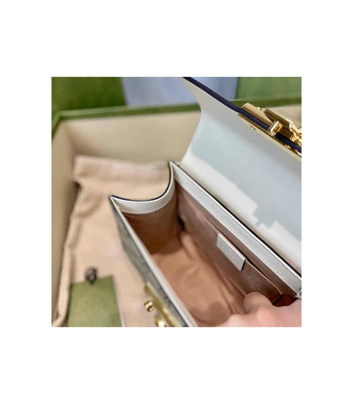 Gucci Padlock Small GG Shoulder Bag White
