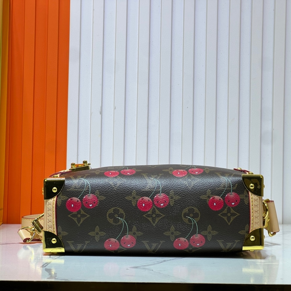 Louis Vuitton X Takashi Murakami Monogram Cerise Side Trunk MM 21cm Brown M14278