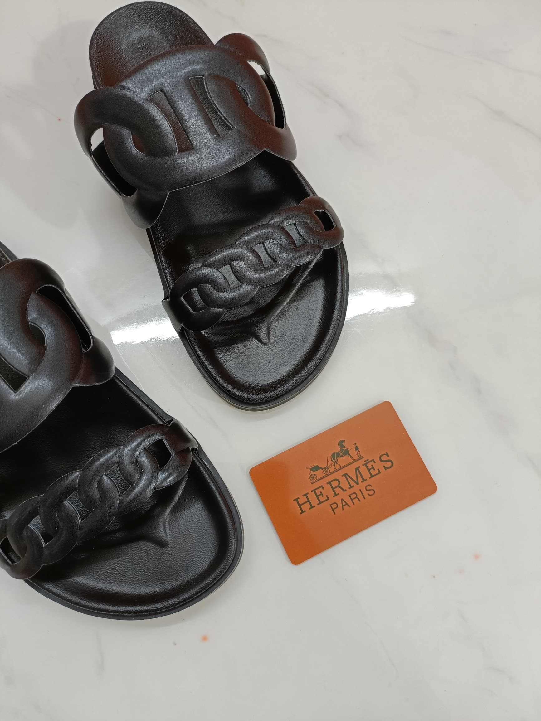 Hermes Extra Sandal Black H222302Z 02350