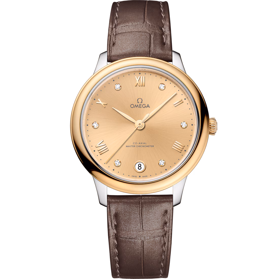 Omega De ville Prestige Stainless steel & 18K Yellow Gold Lady's Watch 34mm 434.23.34.20.58.001