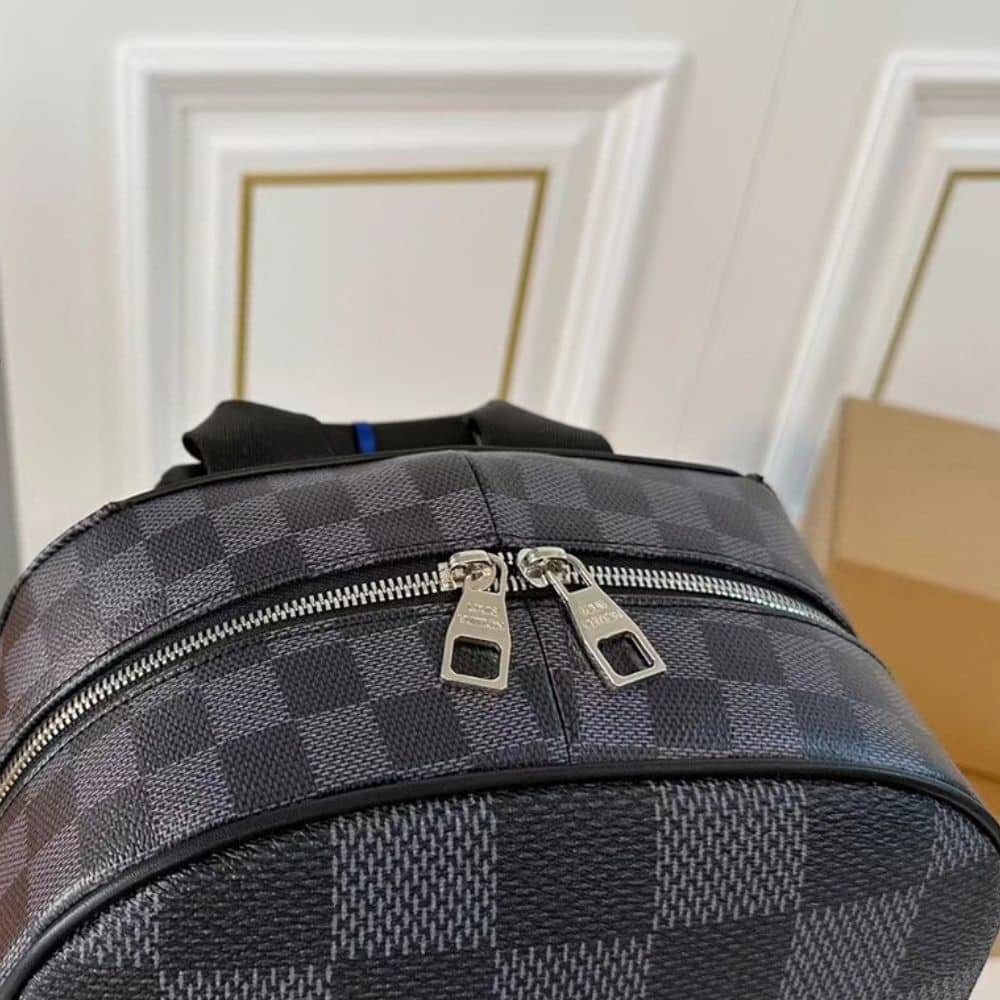 Louis Vuitton Excellent Campus Backpack Black And Gray 29Cm