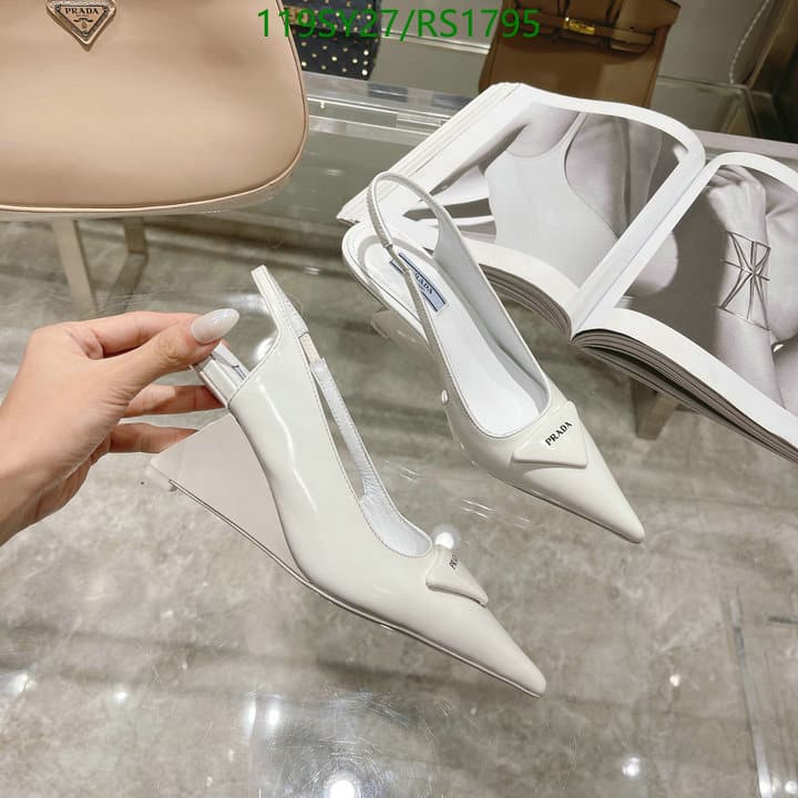 Prada Brushed Leather Slingback Pumps White