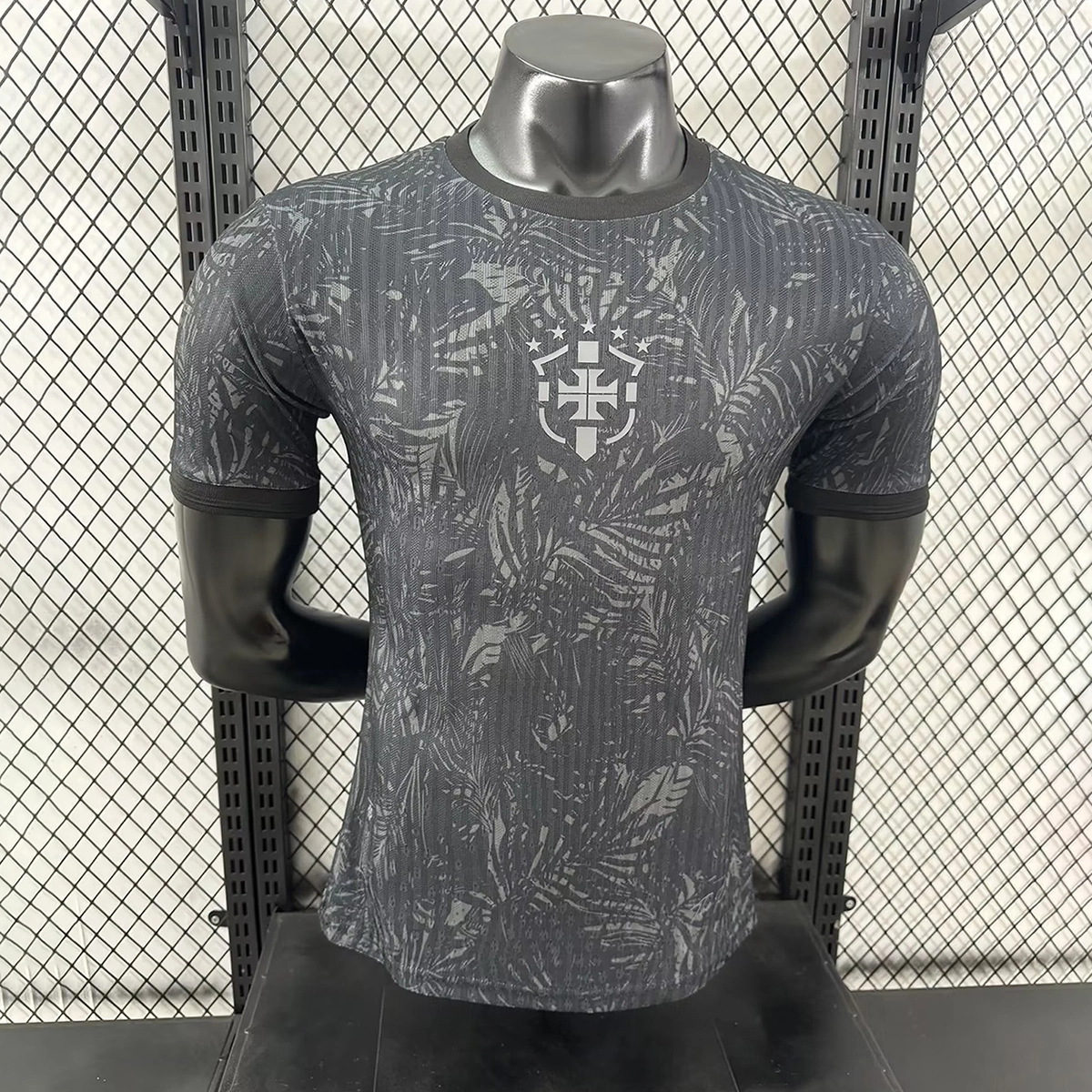 Player 2024-25 Brazil Black Grey Football jersey