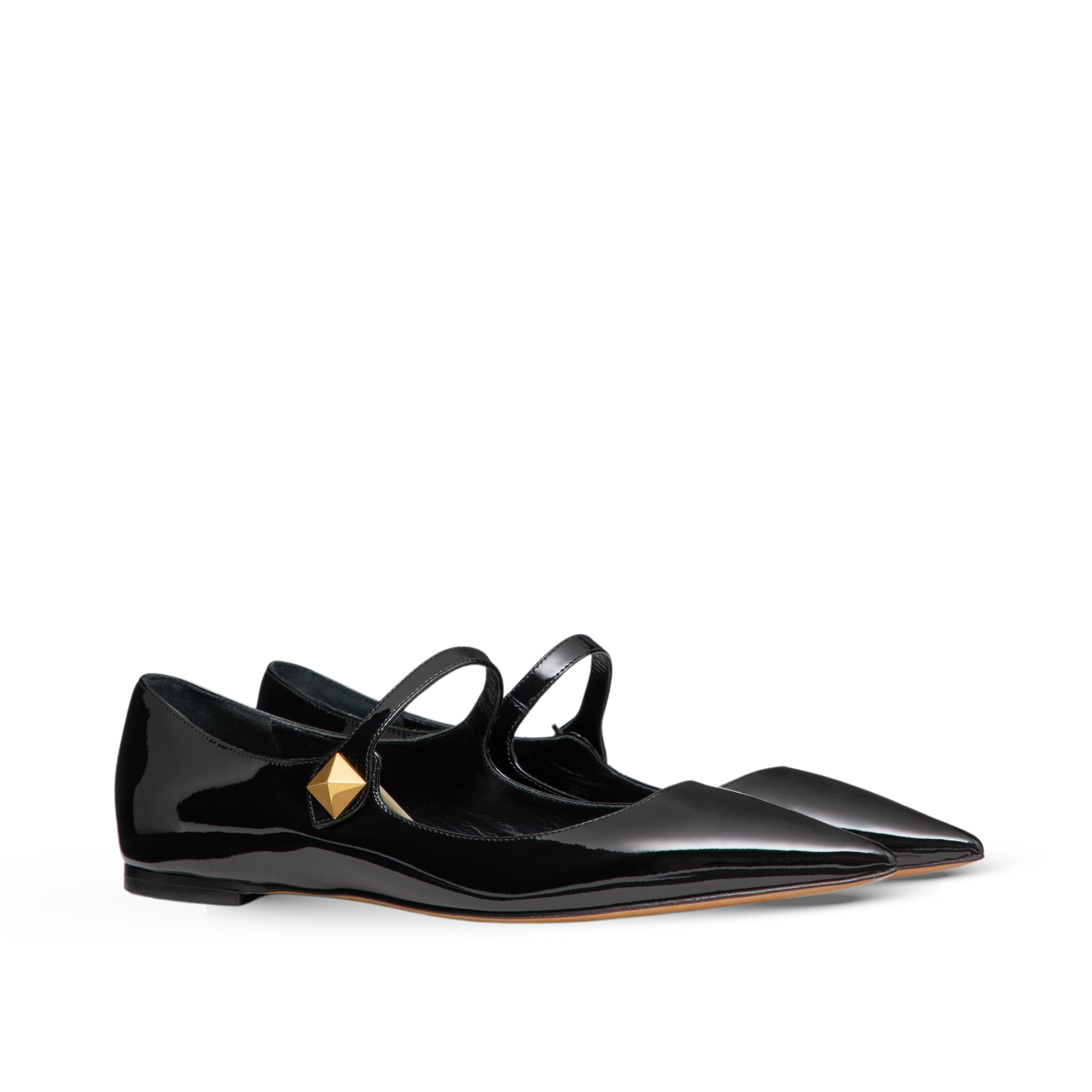 Valentino Garavani Tiptoe Patent Leather Ballet Flats Black 2W2S0Gc3Eru0No
