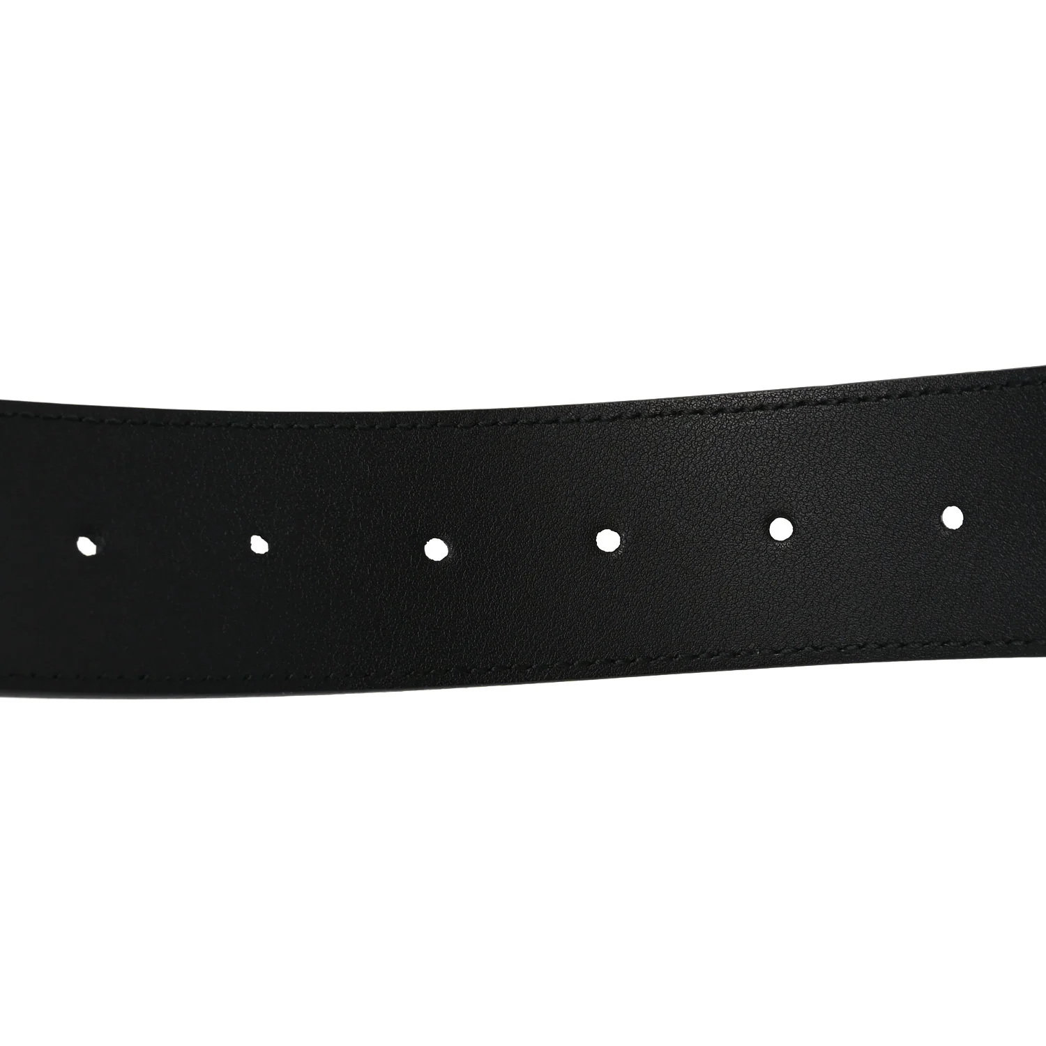 Moon Calfskin Pearl Double G 40mm Belt 80 32 Black Cream