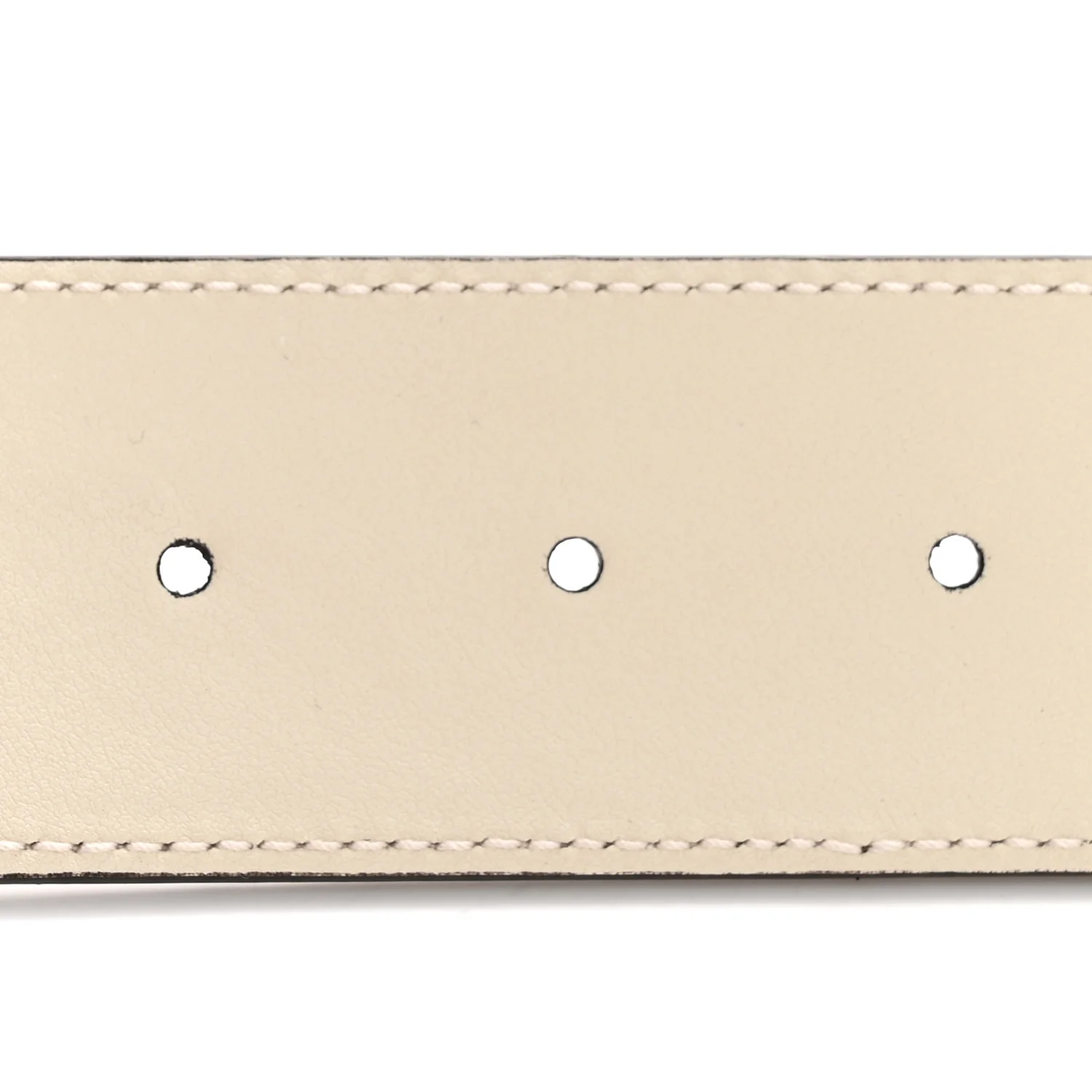 GG Supreme Monogram Matte Plutone Calfskin Double G 40mm Belt 80 32 Beige Ebony Mystic White