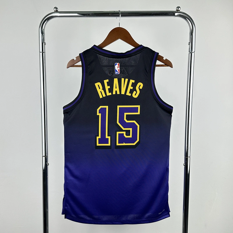2025 NBA Lakers 15 REAVES Basketball Jersey