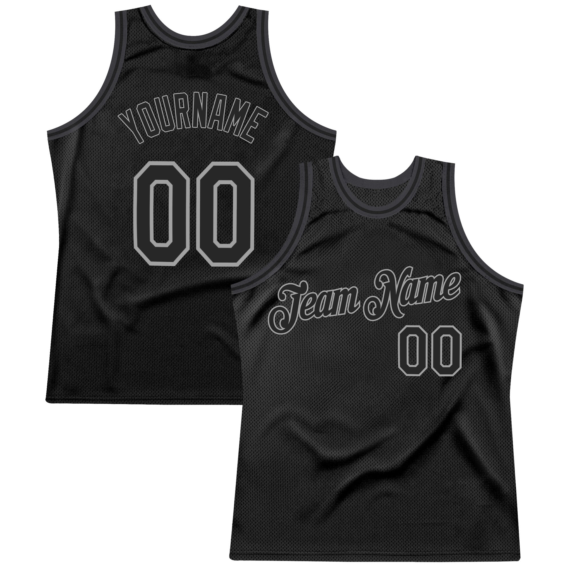 Custom Black-Gray  Throwback Basketball Jersey