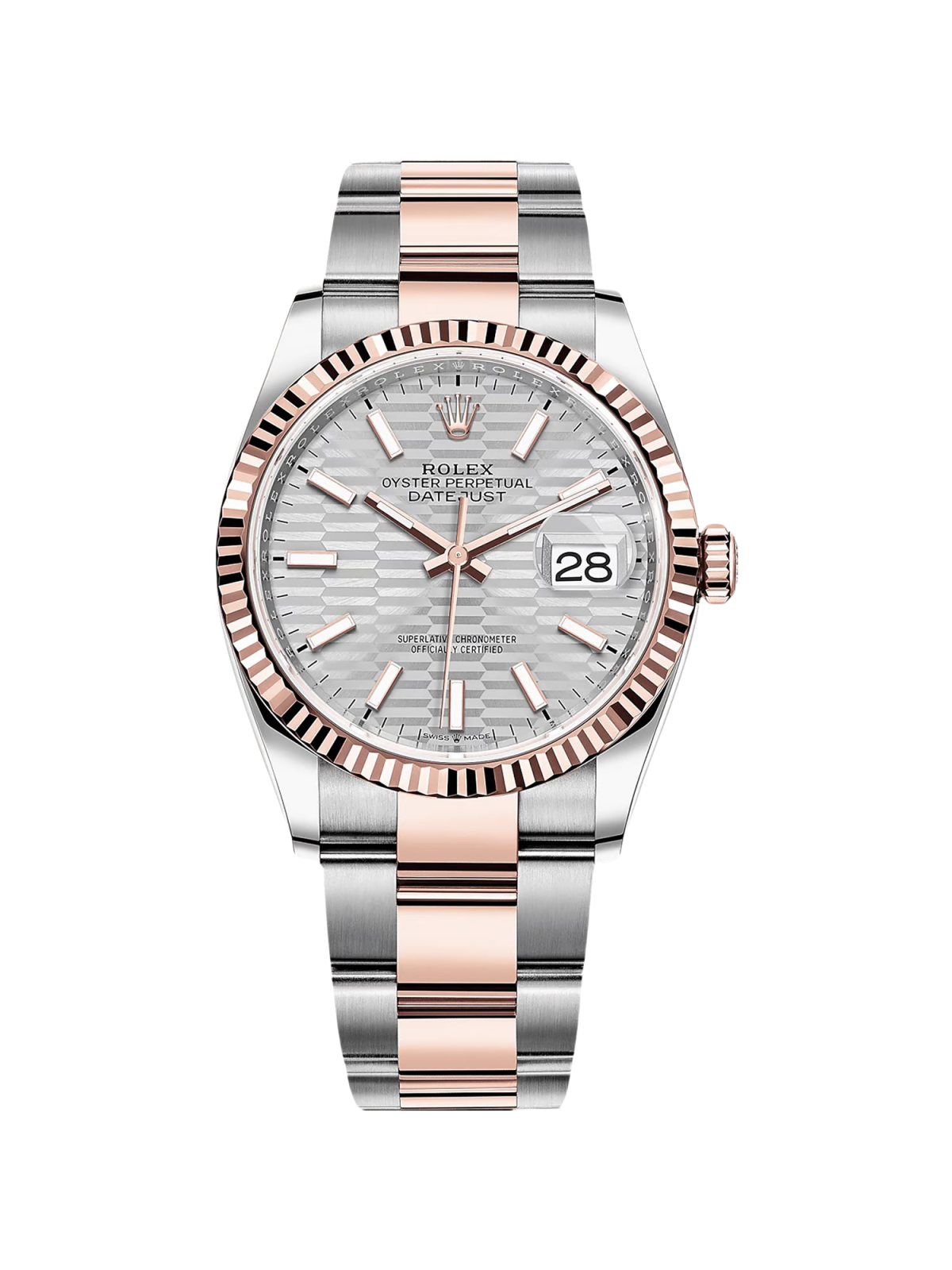 Rolex  Datejust 36mm 126231 Silver Fluted Motif Dial Jubilee Bracelet