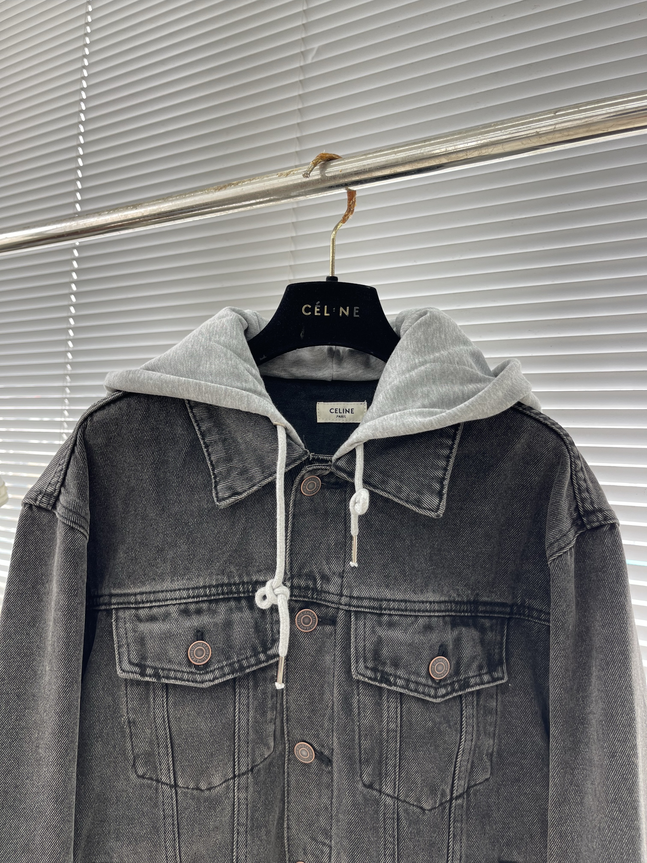 Celine trucker jacket in union wash denim