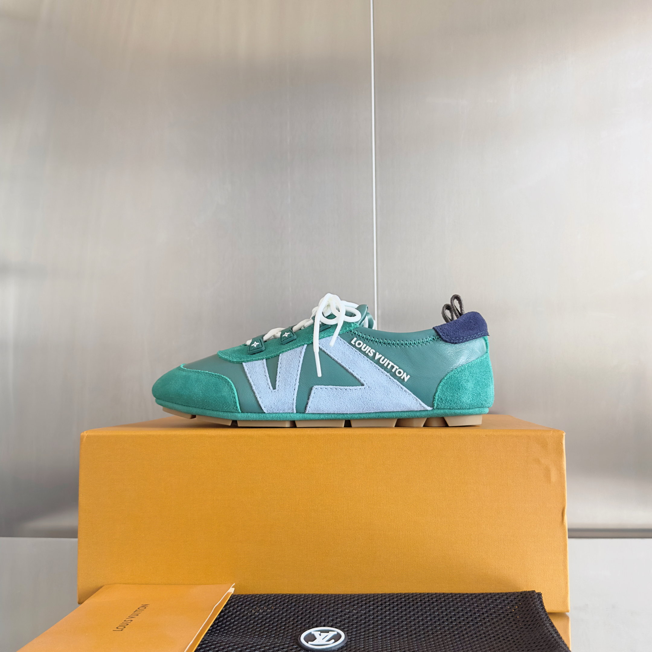 Louis Vuitton Sneakerina Green & Light Blue – Women’s Ballet-Inspired Slim Sneakers