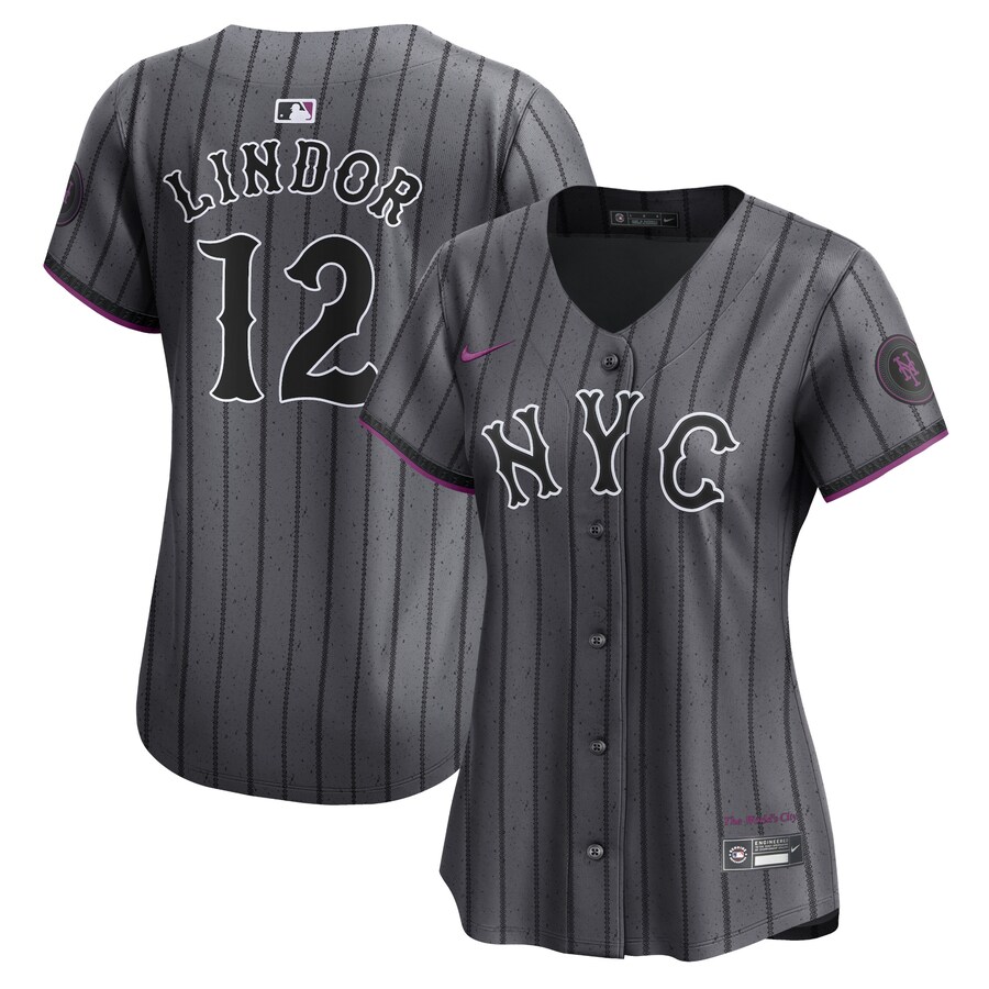 Francisco Lindor New York Mets Women's 2024 City Connect Limited Player Jersey Graphite