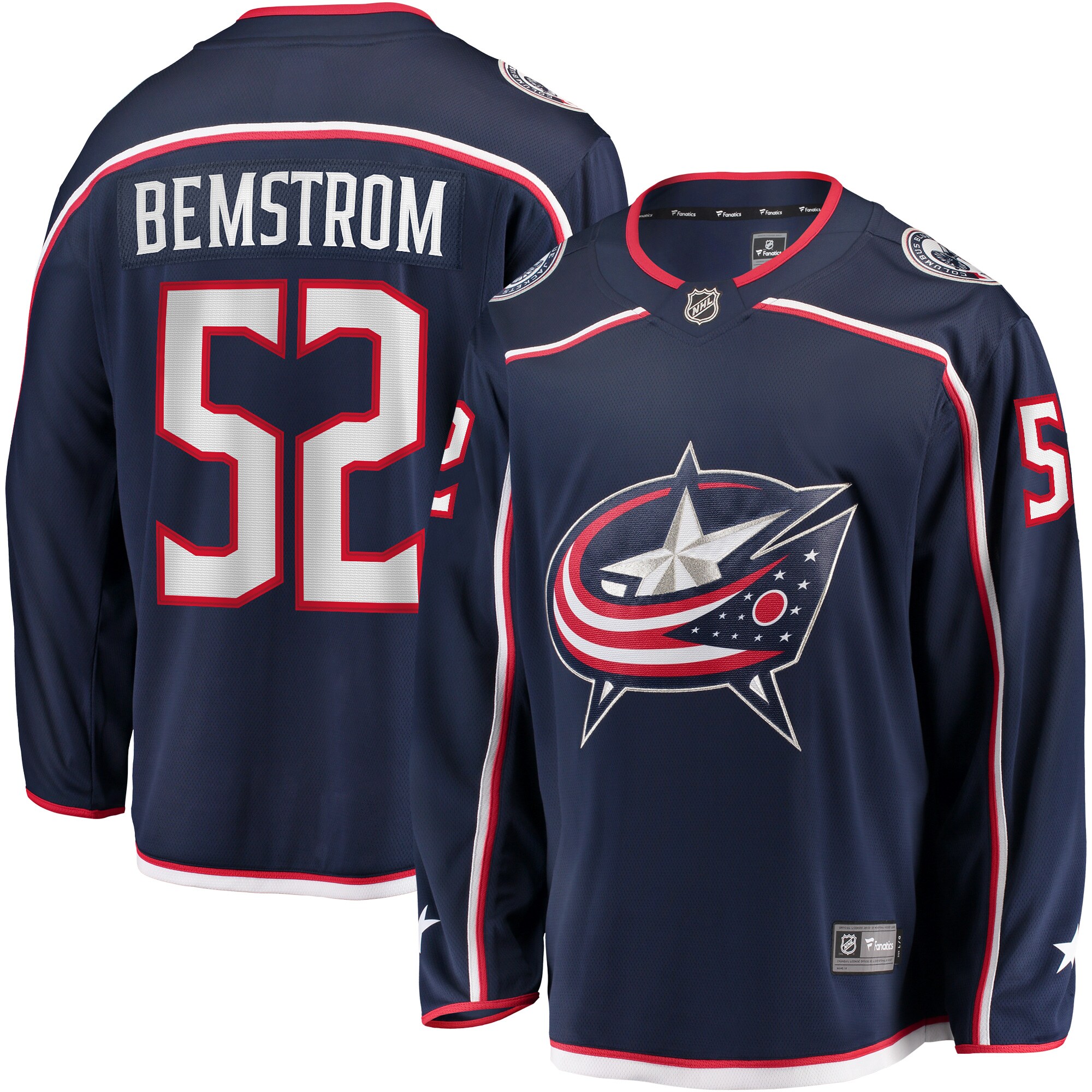 Emil Bemstrom Columbus Blue Jackets Fanatics Home Breakaway Player Jersey – Navy