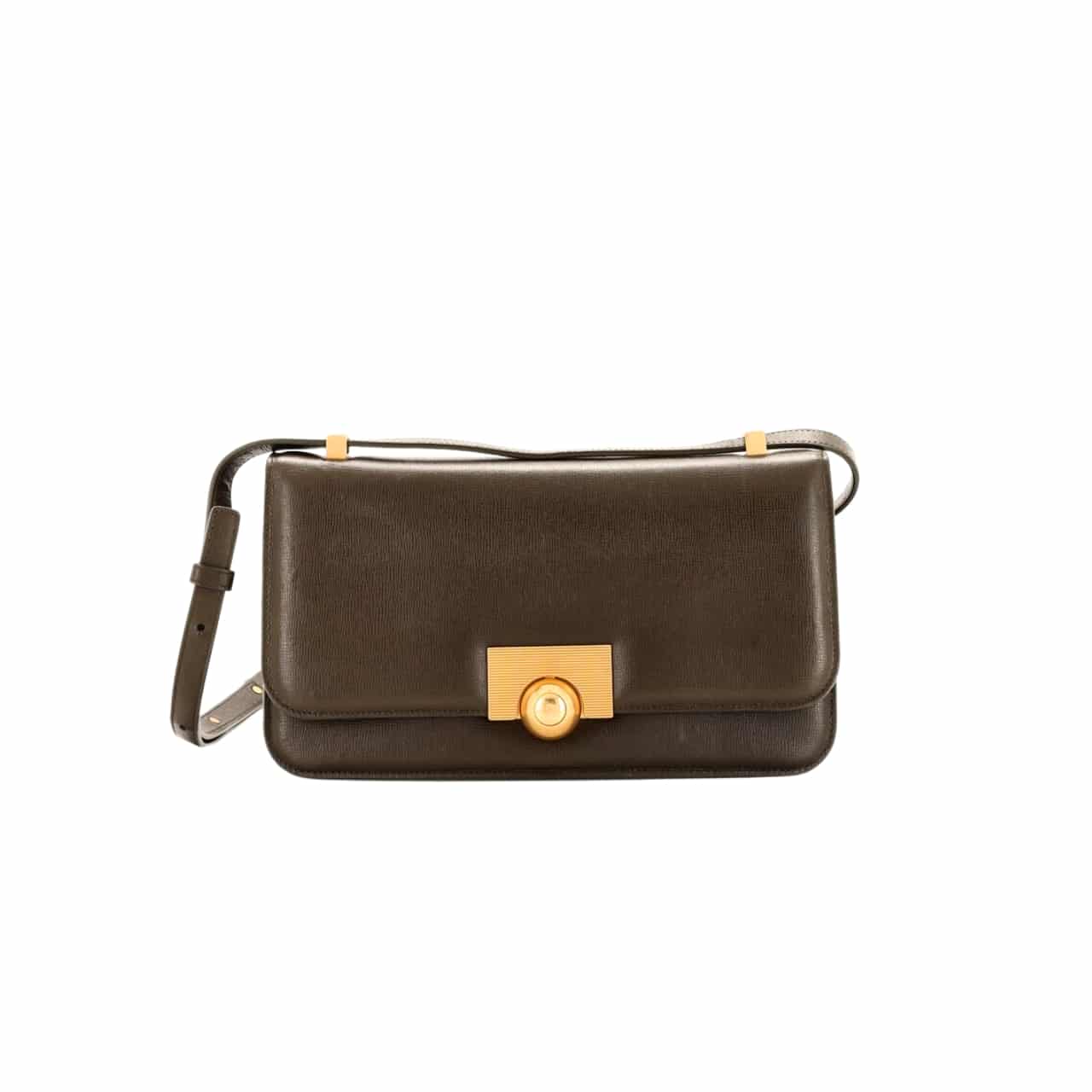 Bottega Veneta Patent Bv Classic Bag In Brown 22Cm