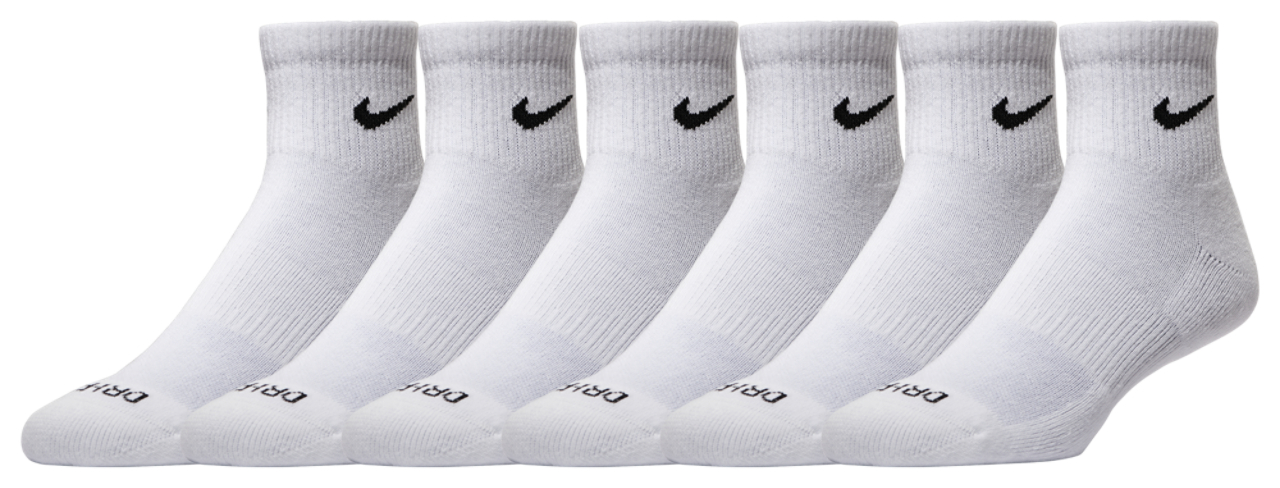 Nike 6 Pack Dri-FIT Plus Quarter Socks