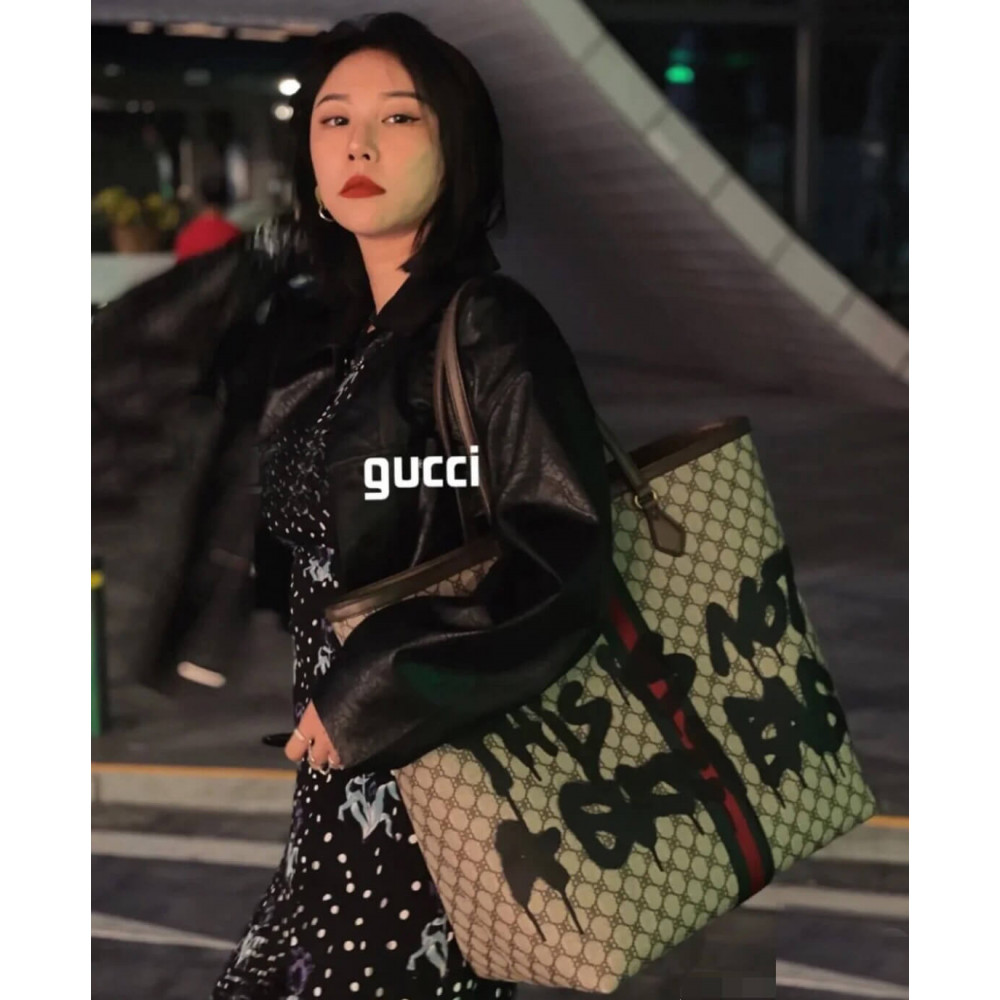 Balenciaga x Gucci Hacker Graffiti Large Tote Bag