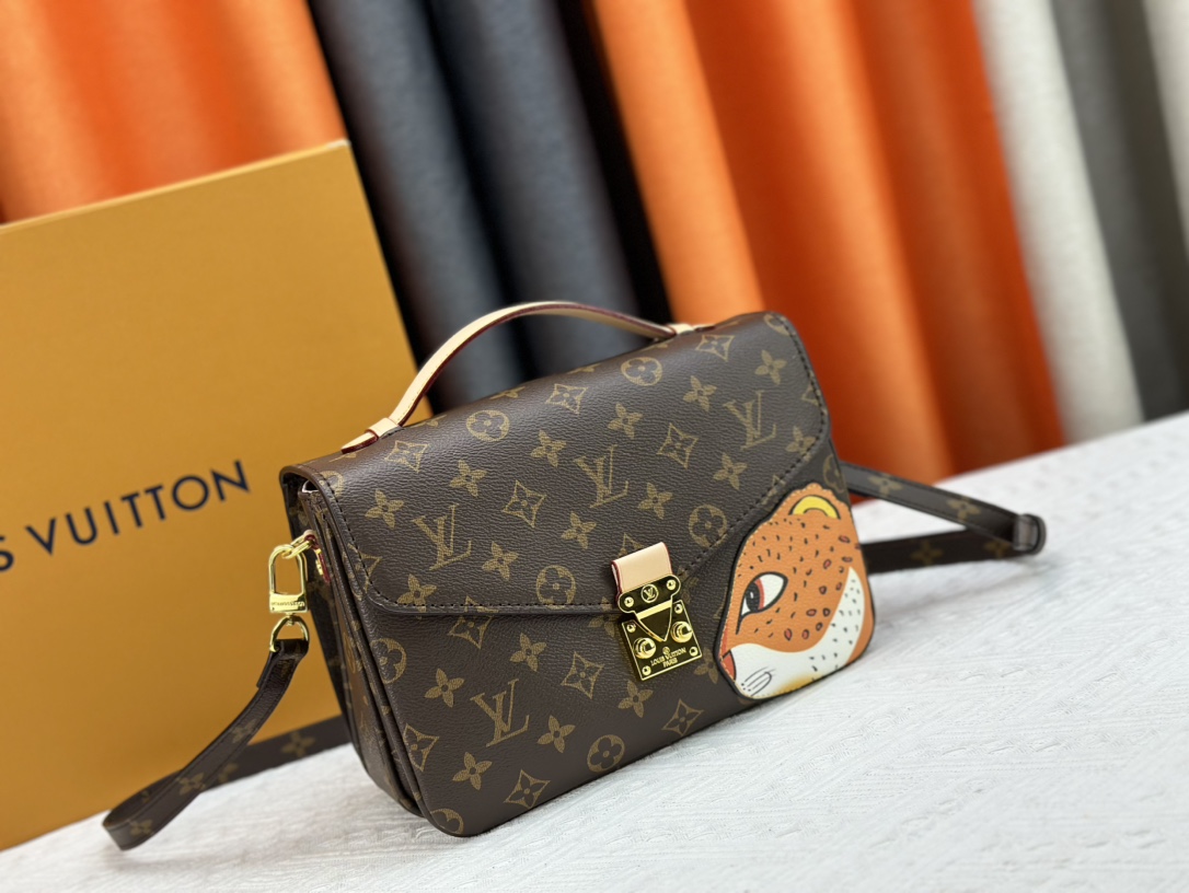 Louis Vuitton Pochette M Tis Monogram Coated Canvas 25Cm M47203