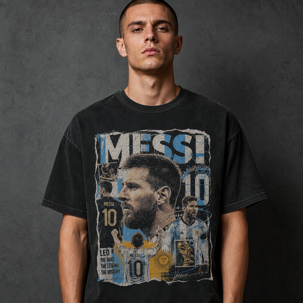 Messi World Cup Printed T-ShirtUnisex  Loose Fit T-Shirt 100% Cotton Soft Comfortable Summer Casual Printed Top