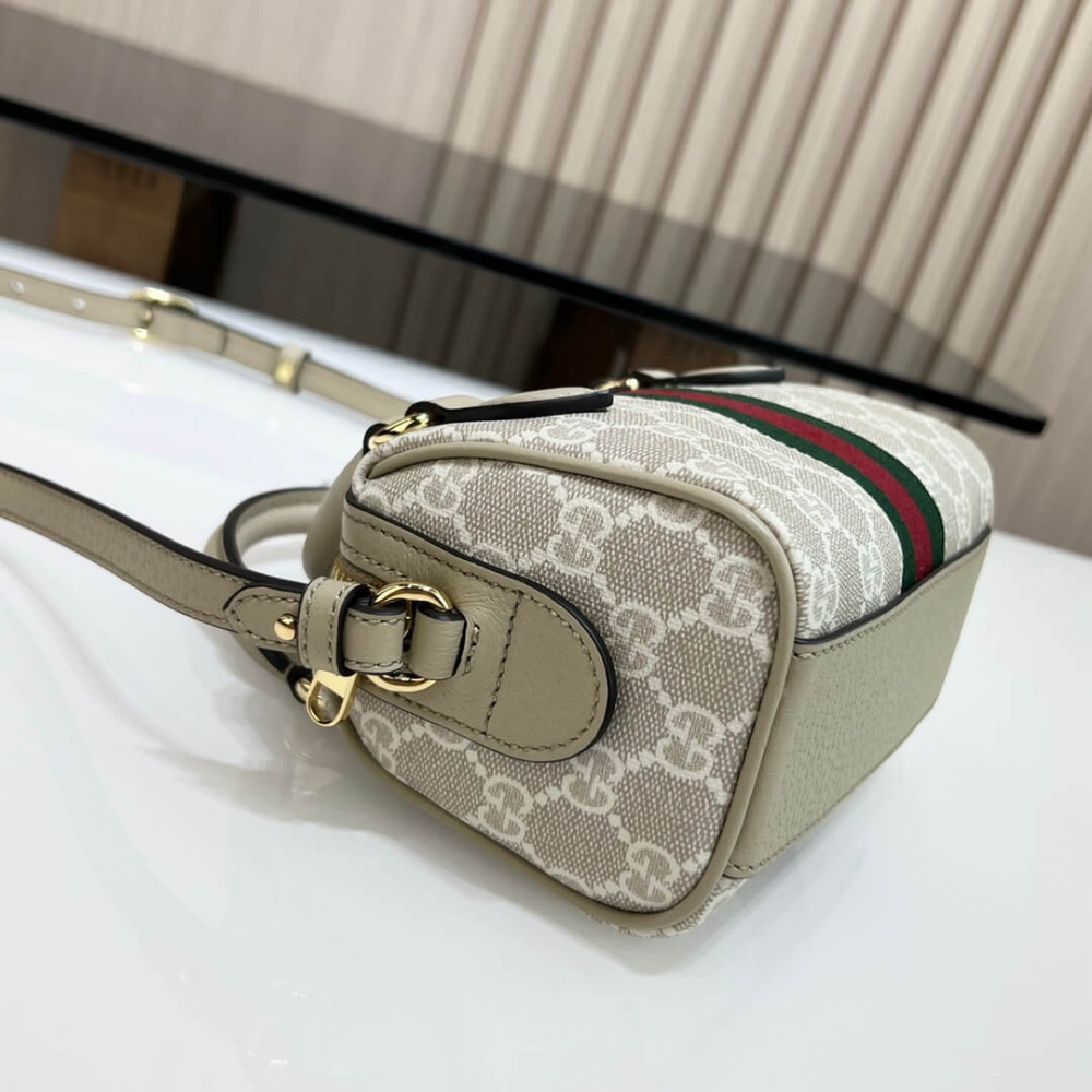 Gucci Ophidia Mini Boston Bag GG Supreme 16.5cm/6.5in