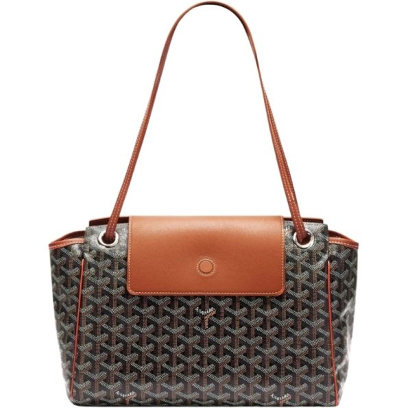 GOYARD ROUETTE SOUPLE BAG BLACK AND TAN 31CM