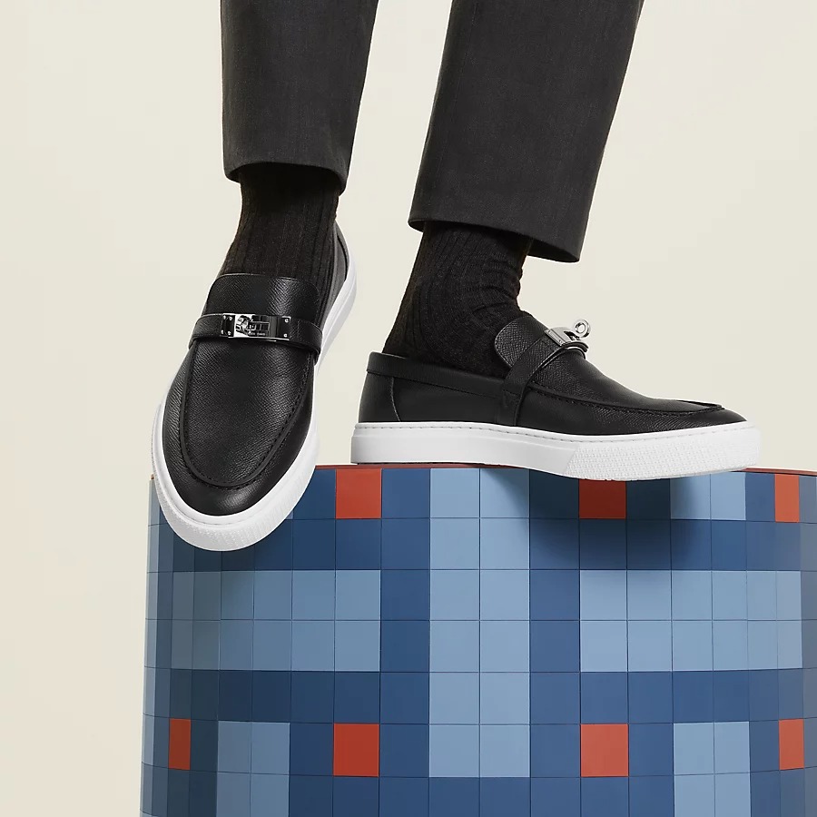 HERMES GAME SLIP-ON SNEAKER BLACK