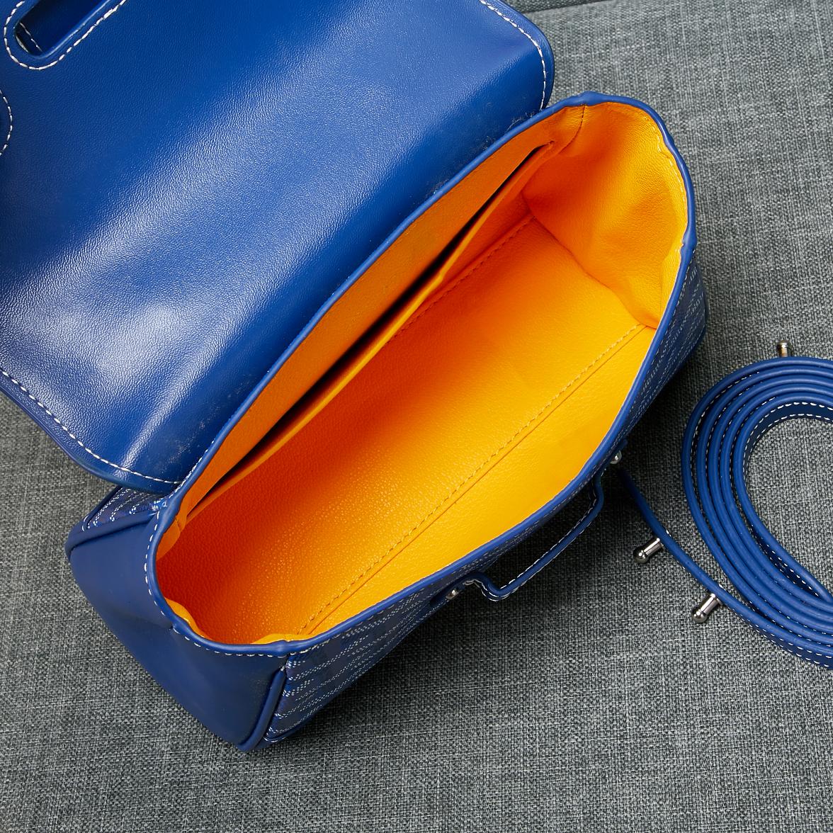 Goyard Saigon Souple Mini Bag Blue Canvas 20cm