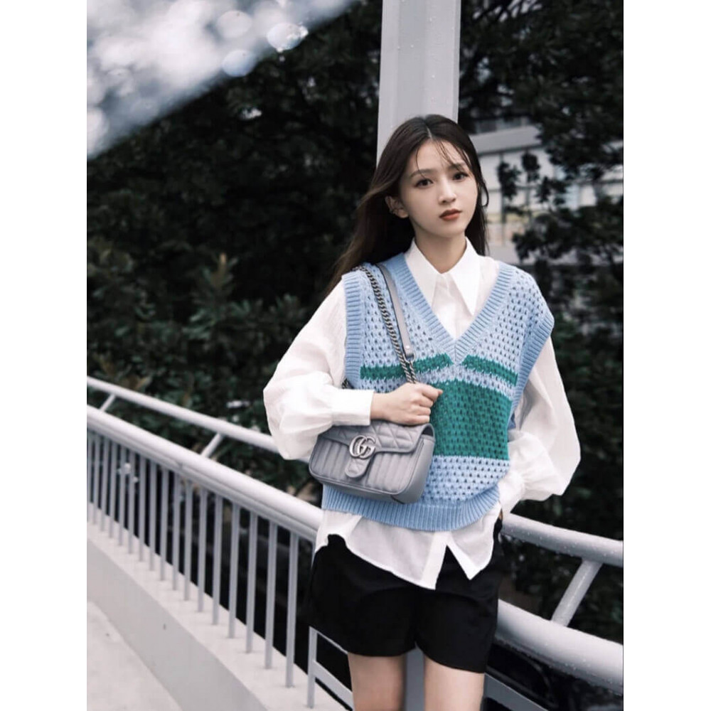 Gucci GG Marmont Mini Shoulder Bag Grey