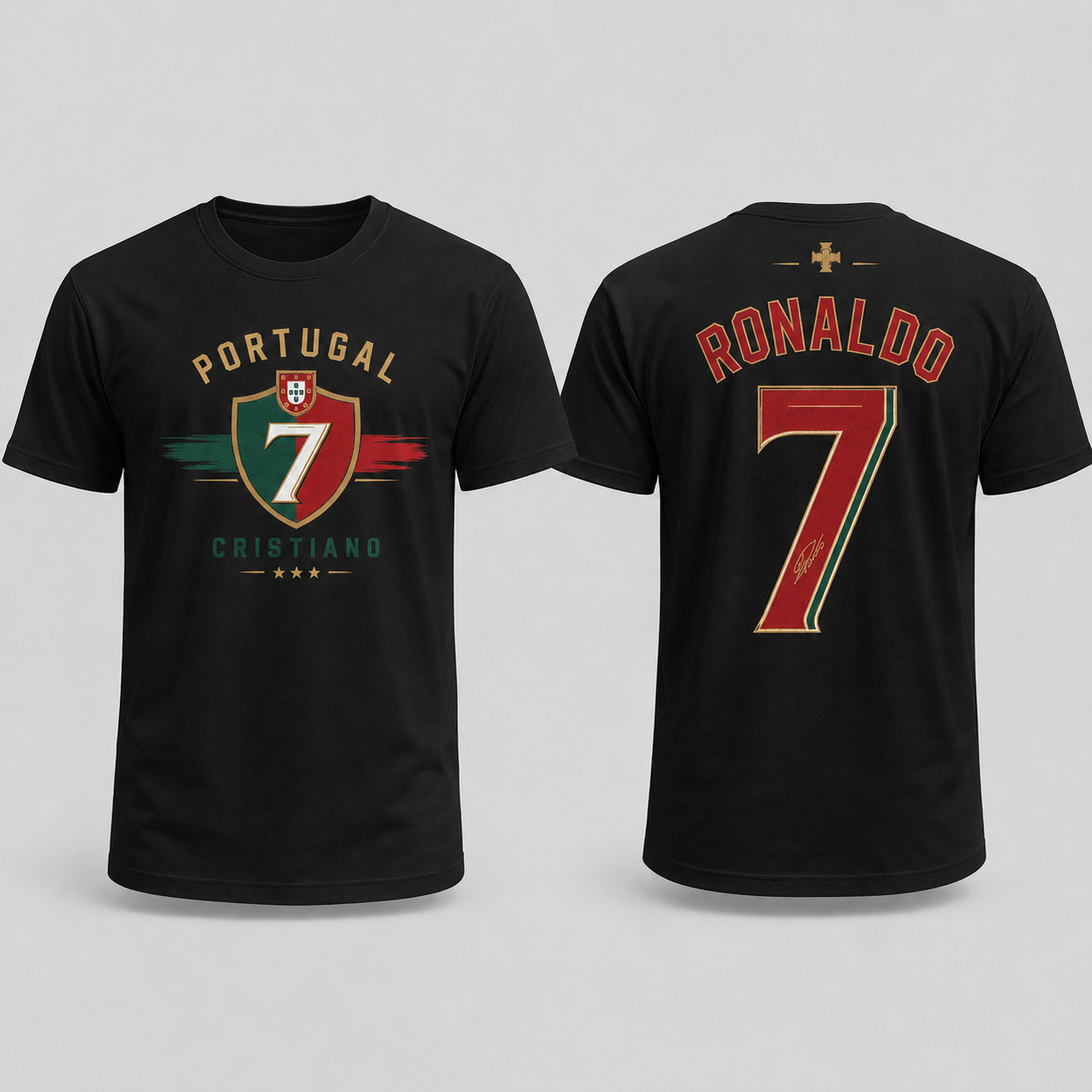 Cristiano Ronaldo Number Pure Cotton T-Shirt – Limited-Time Offer