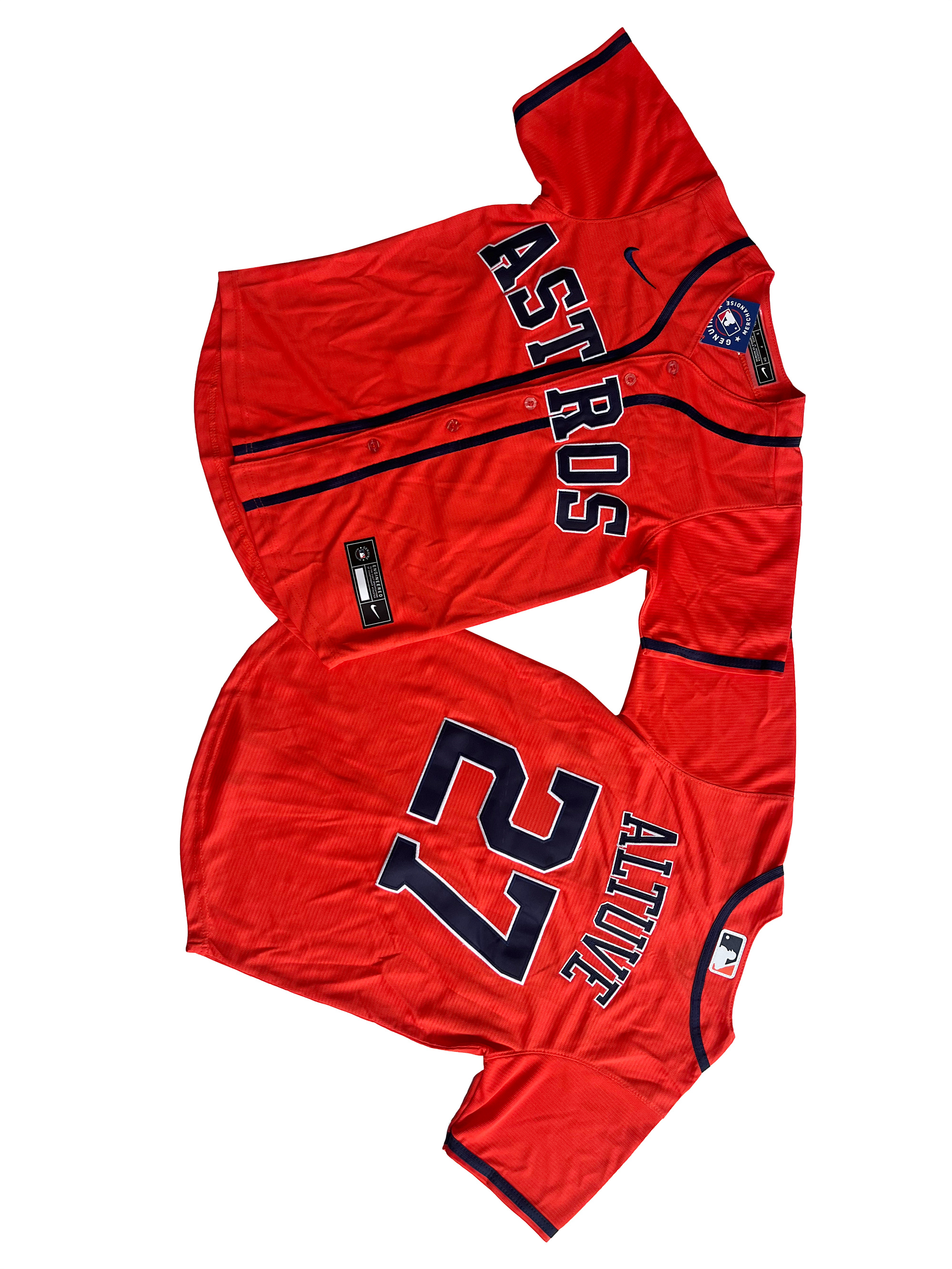 KID Youth Houston Astros 27# Jose Altuve  Orange Home Replica Player Name Jersey
