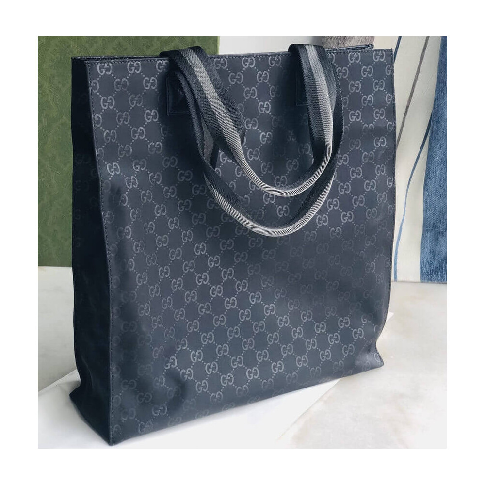 Gucci GG Guccissima Black Nylon Tall Tote Bag