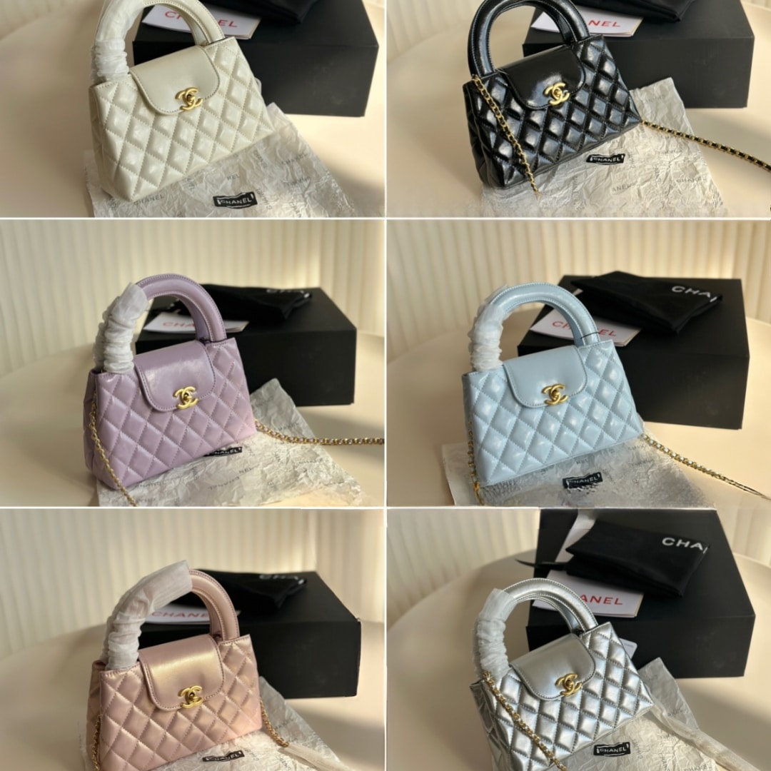 Chanel Mini Shopping Bag Shiny Crumpled Calfskin White 20Cm/7.9in As4416 B15566 10601