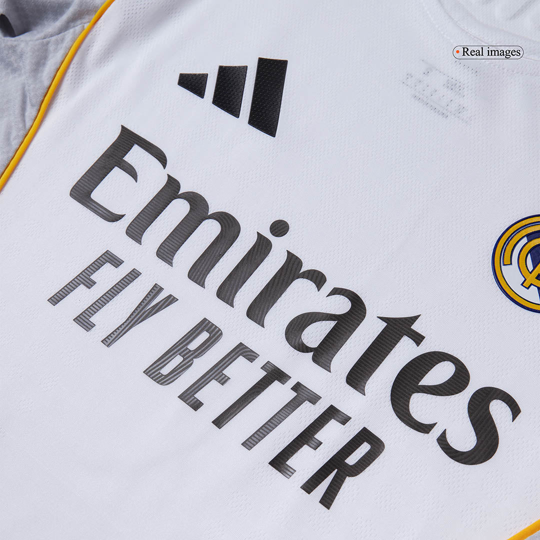 BELLINGHAM #5 Real Madrid Home Player Version Soccer Jersey 2025/26 White