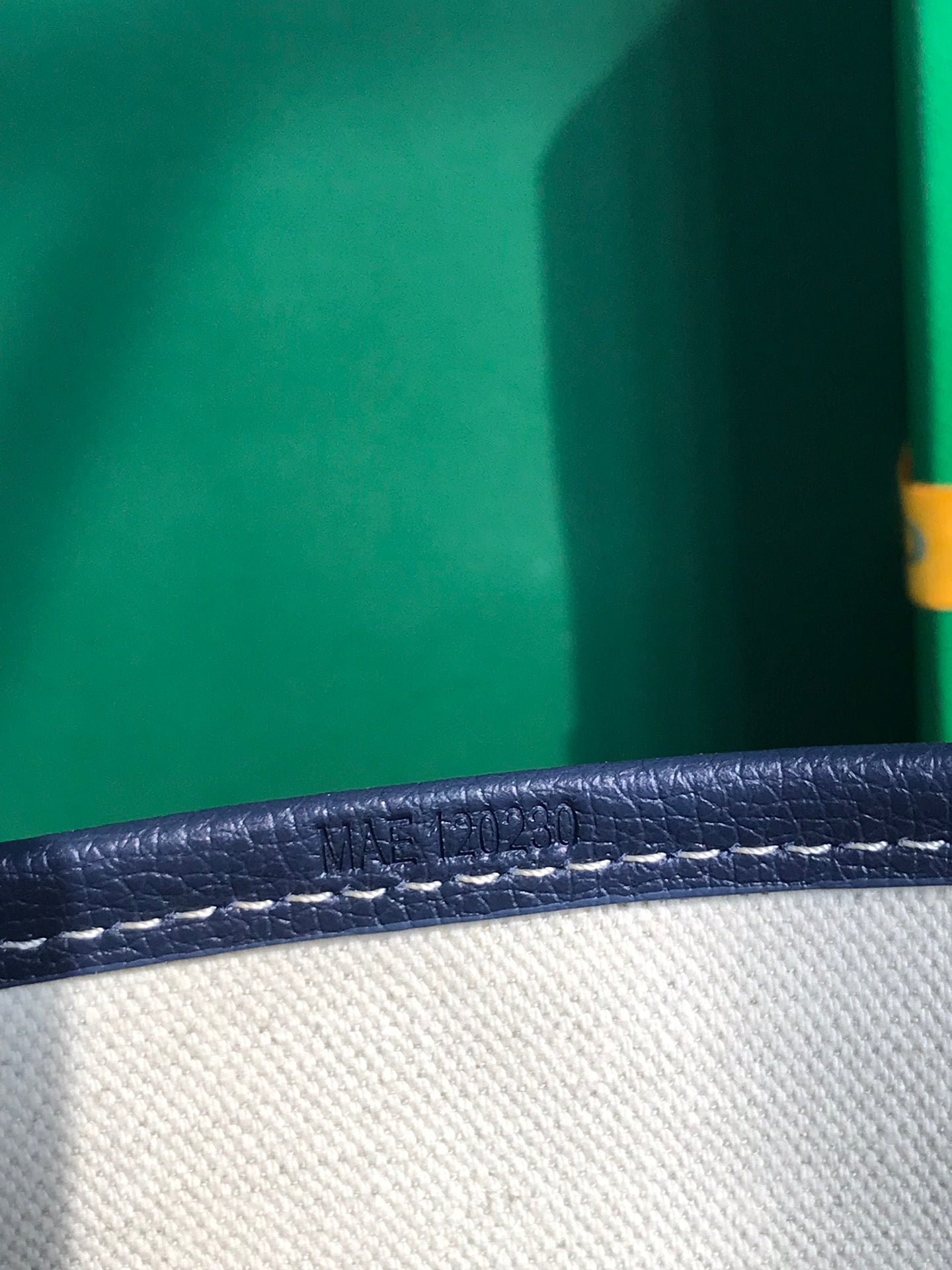 Goyard Small Belharra 24 Cm Navy Blue Goyardine Canvas And Lambskin