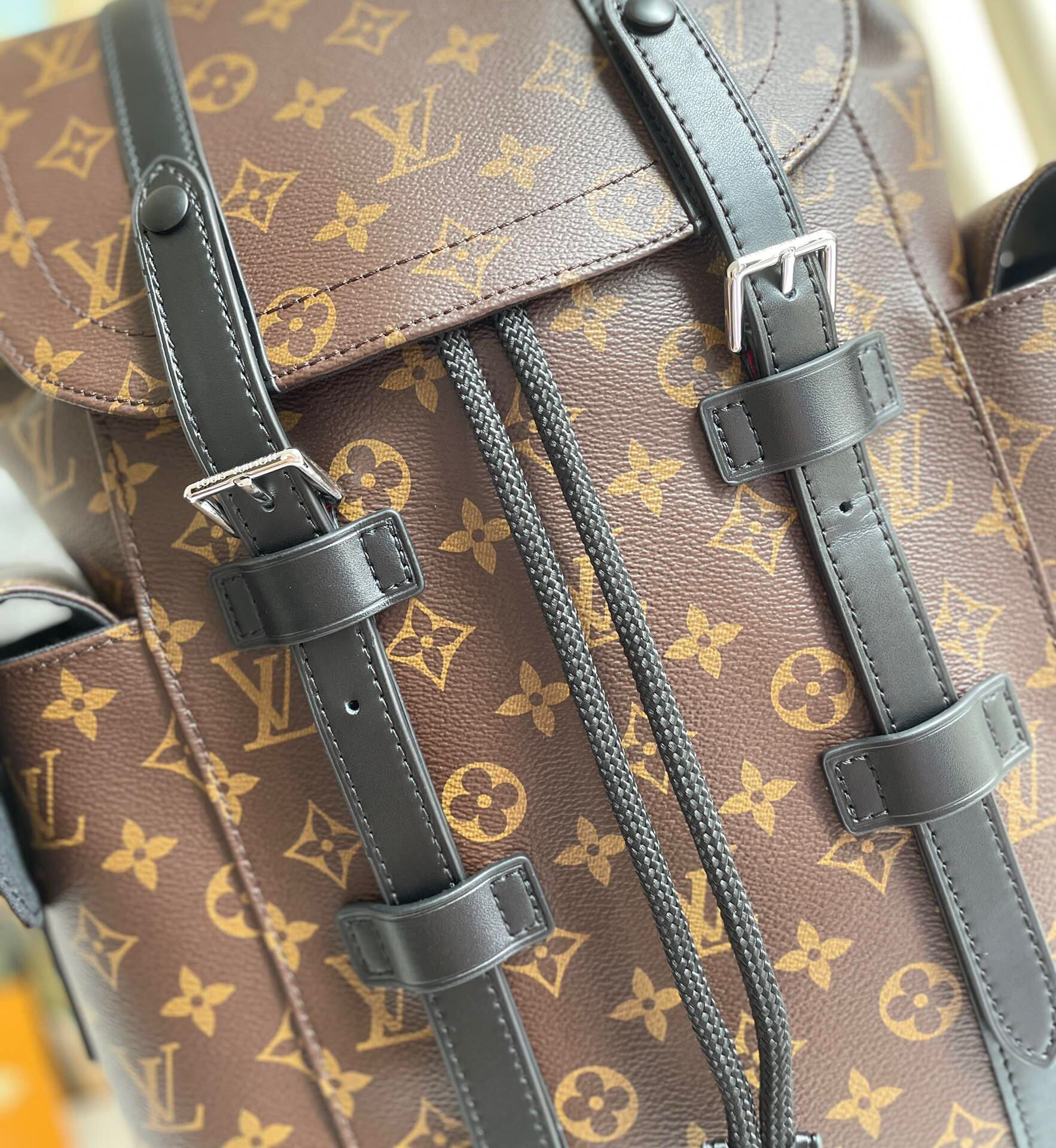 Louis Vuitton Christopher Backpack Monogram Brown Macassar Canvas 45Cm M43735