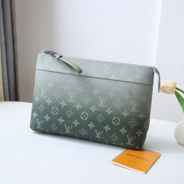 LV Pochette Voyage Souple Khaki Green Monogram Canvas 224143