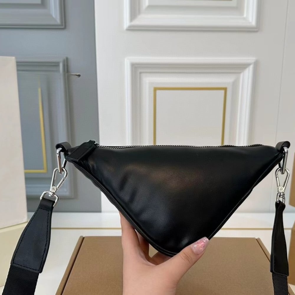 Prada Triangle Shoulder Bag Black 27Cm