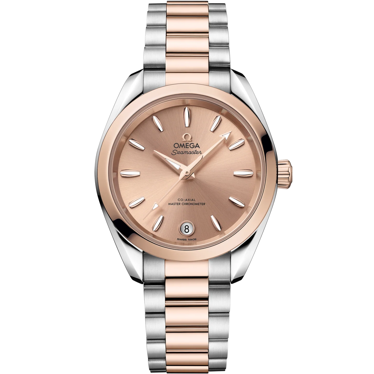 Omega Seamaster Aqua Terra Shades 34 mm Pink Dial Stainless Steel and Sedna™ 18k Rose Gold Bracelet 220.20.34.20.10.001