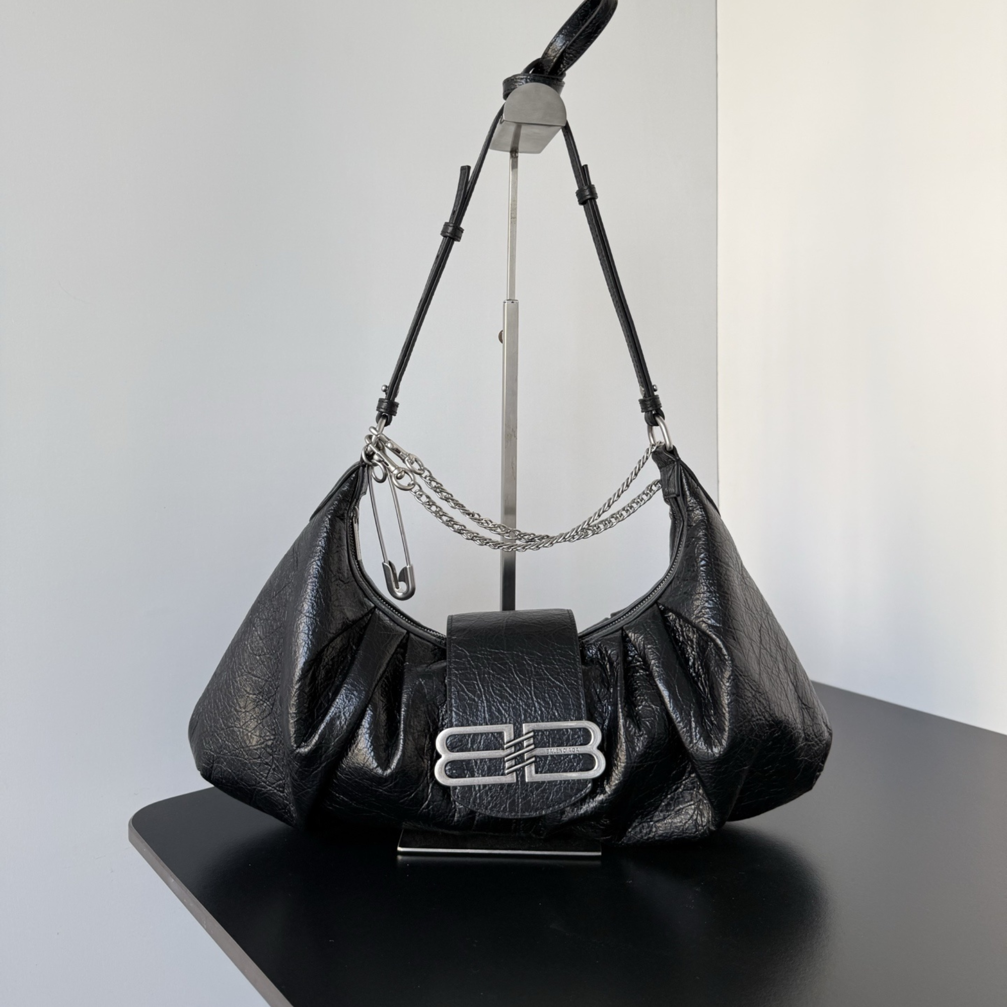 Balenciaga Pamela Shoulder Bag Black 41cm/16.1in