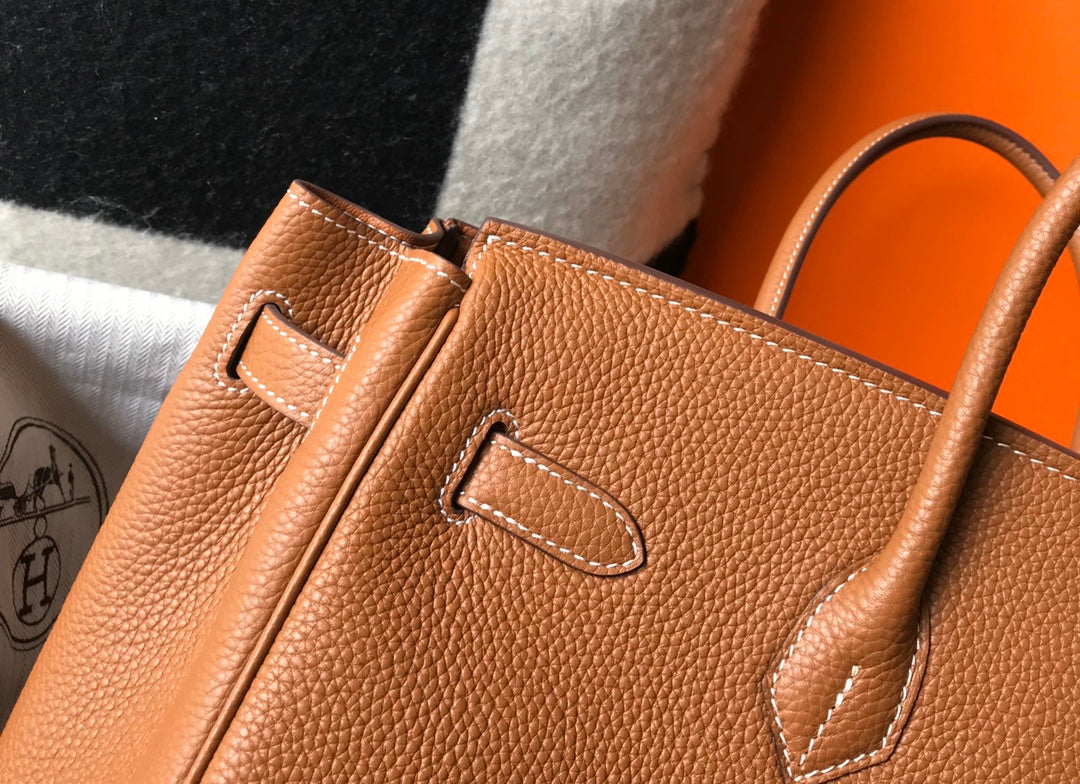 Hermes Birkin 35Cm Bag Brown Togo Gold Hardware