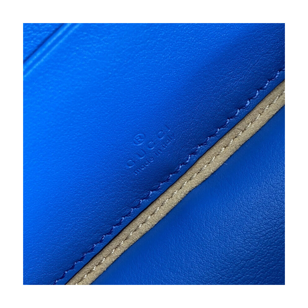 Gucci Interlocking G Mini Bag in Blue Leather