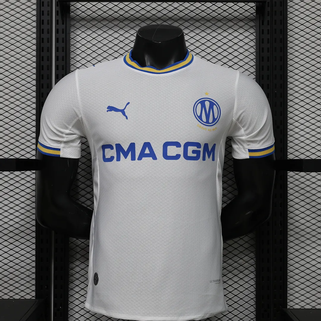 2026/27 Ligue 1 Marseille Team Home Football Jersey Player Version - JerseyFun